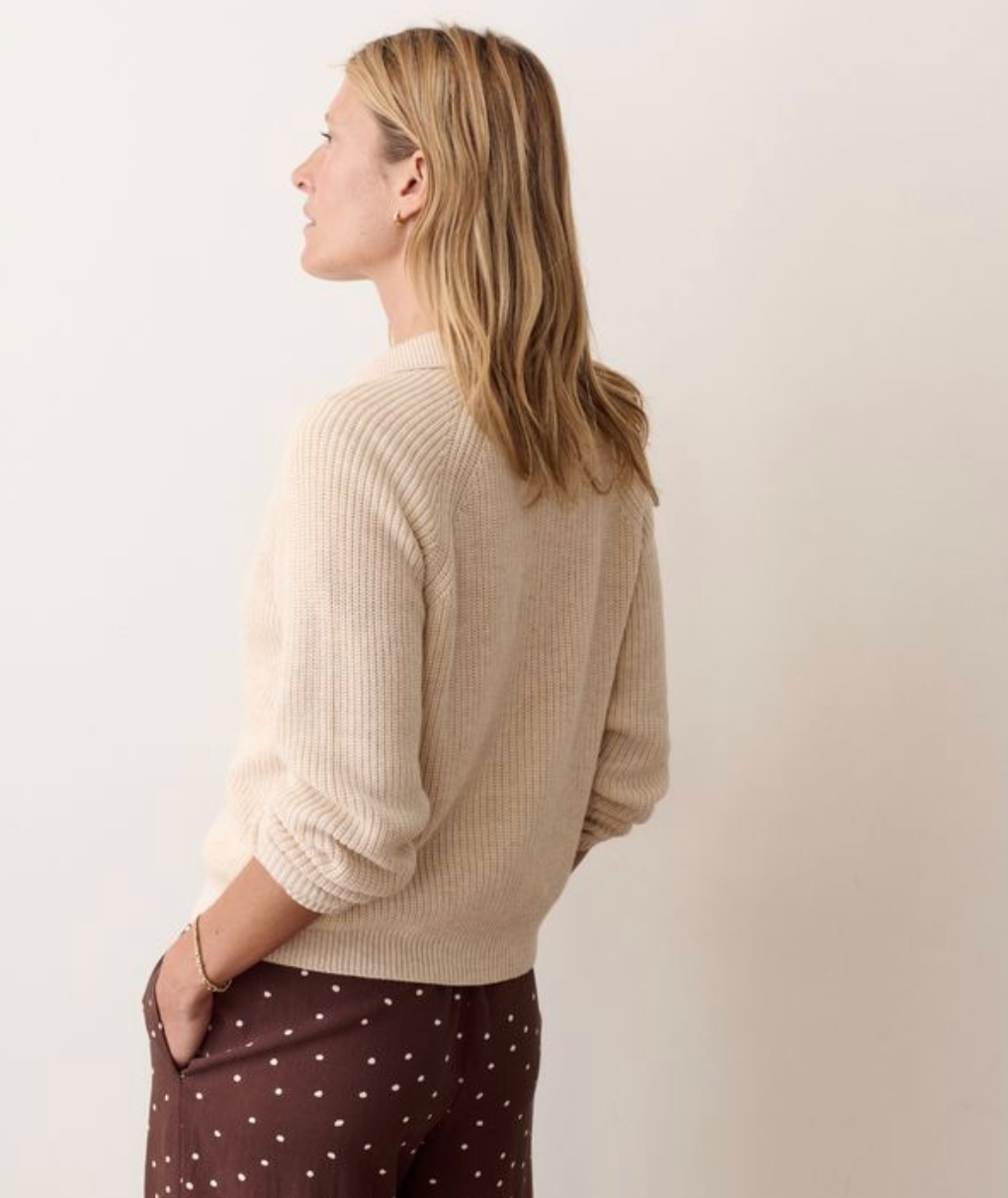 Parker Collared Cardigan | Oatmeal