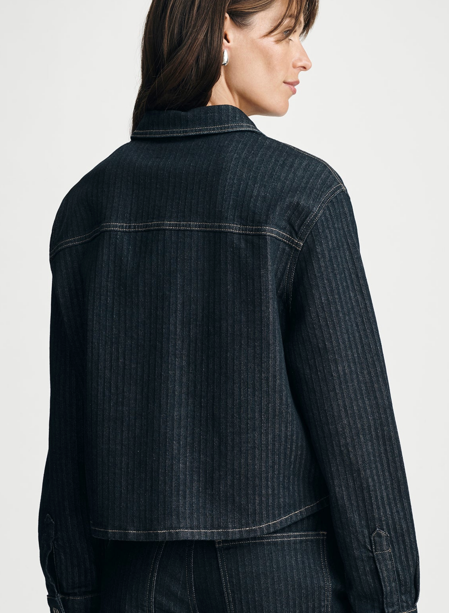 Norina Cropped Denim Overshirt
