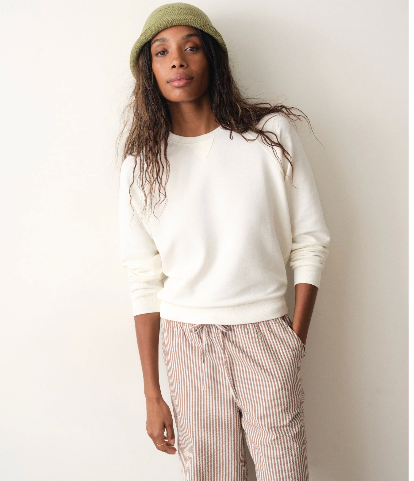 Cloud 9 Terry Sweatshirt- antique white