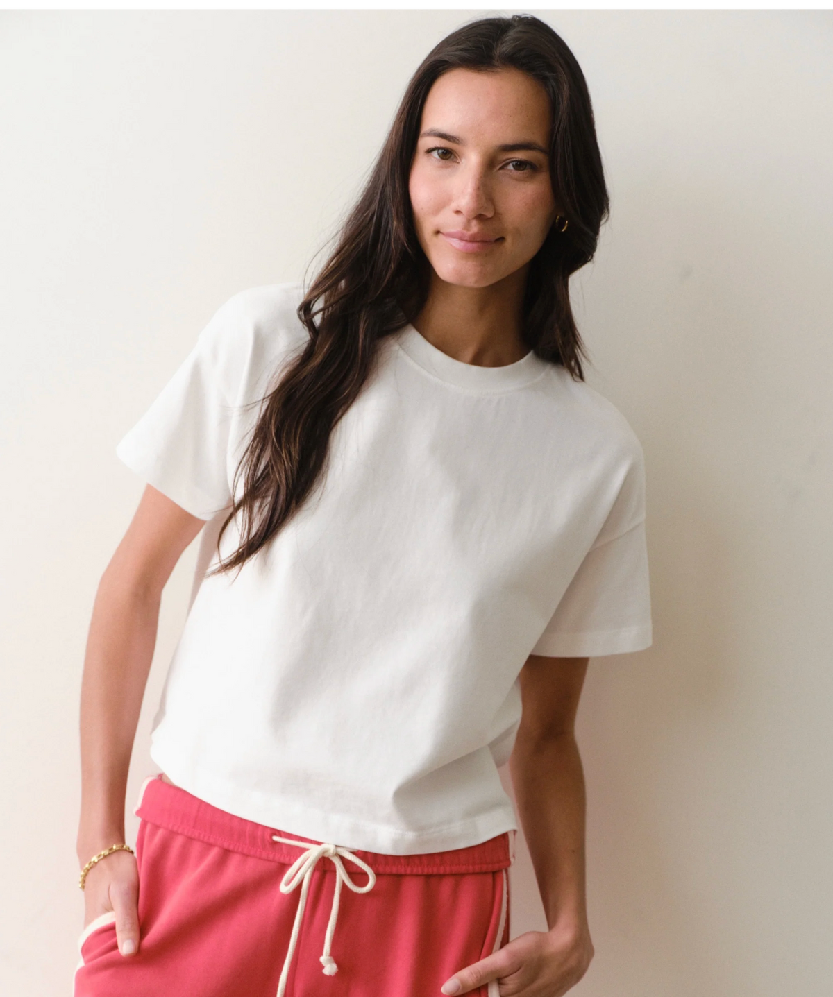 Luxe Jersey Crew Tee - Bright White