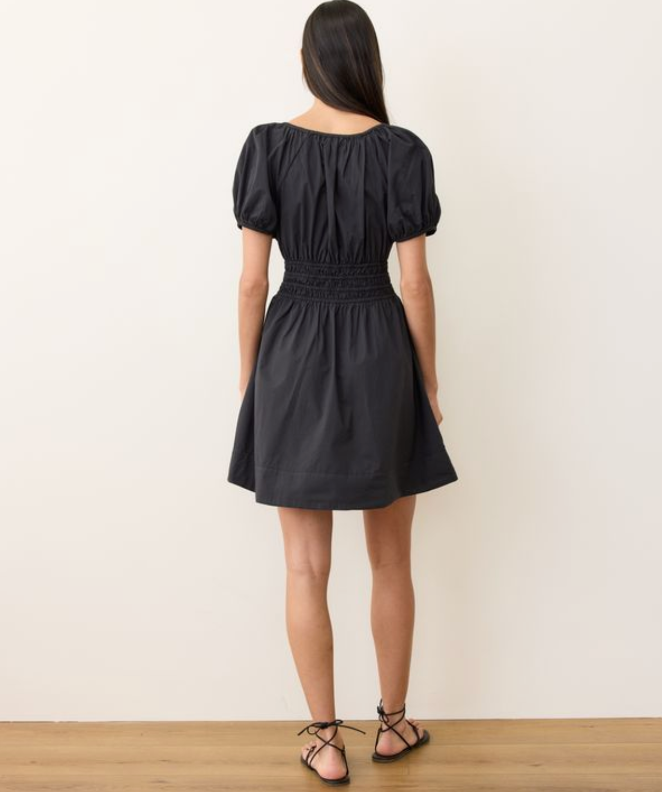Emery Poplin Mini Dress | Black