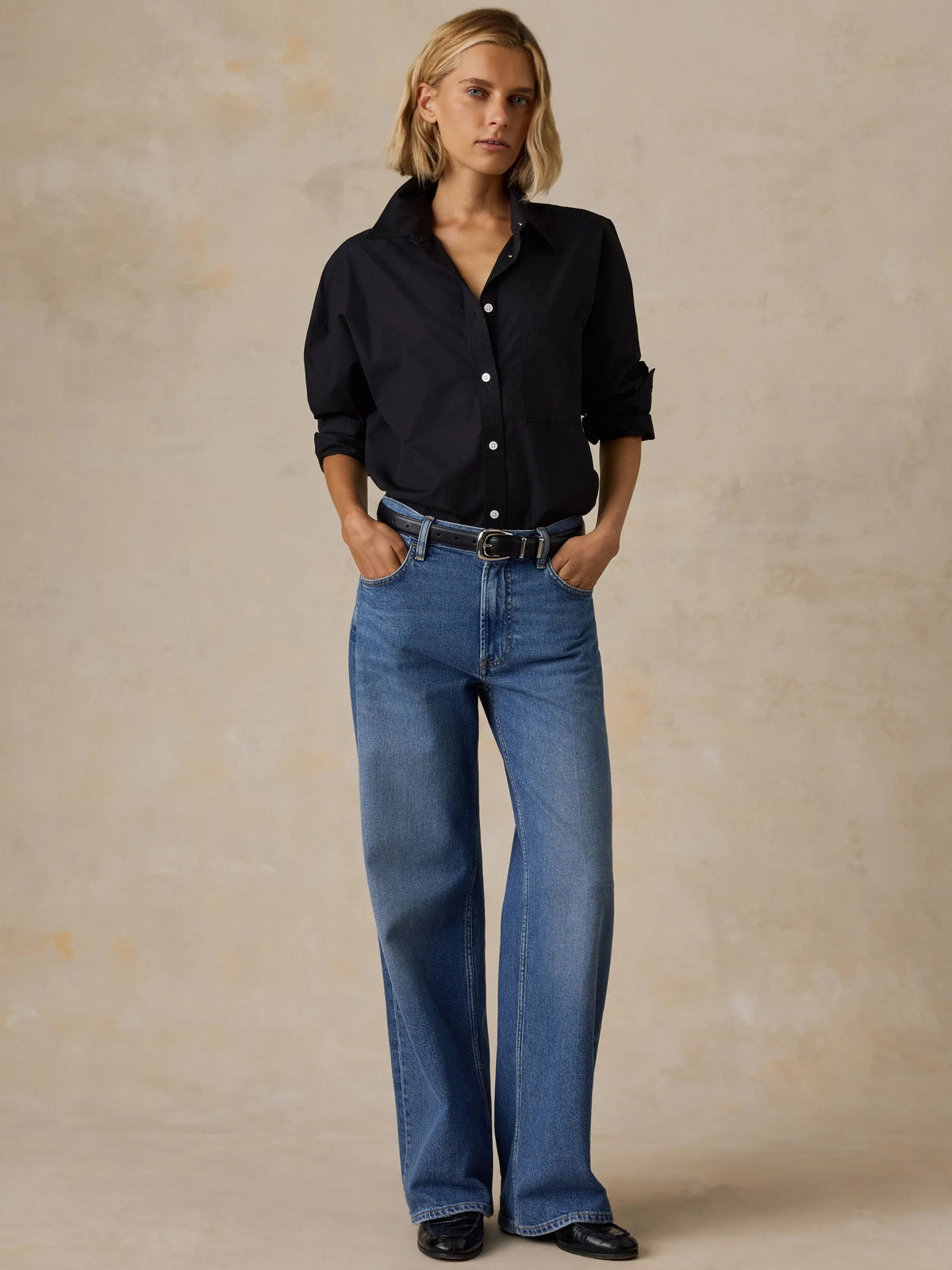 Organic Cotton Denim Wide Leg | Coast Bound Wash