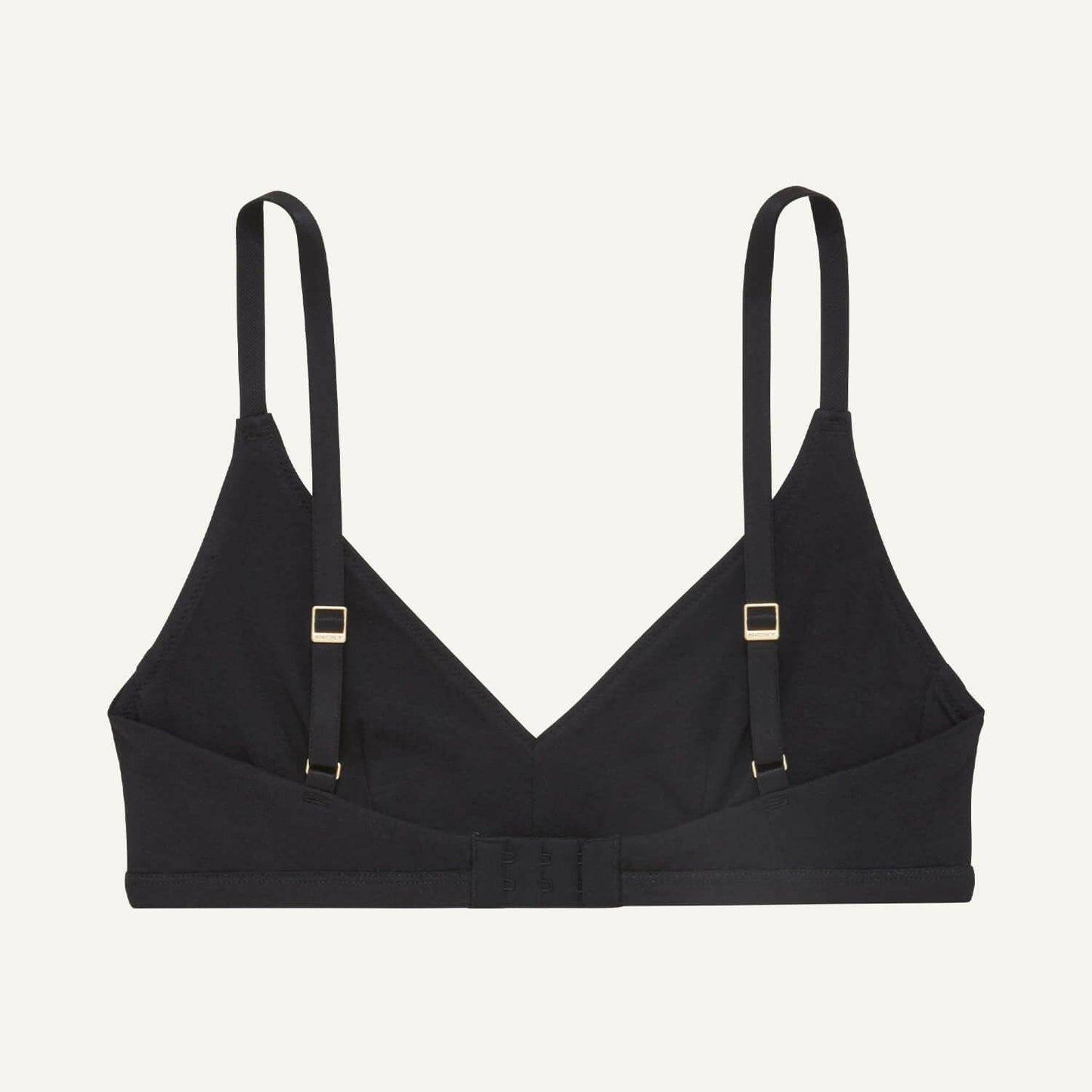 Organic Cotton Triangle Bralette in Carbon