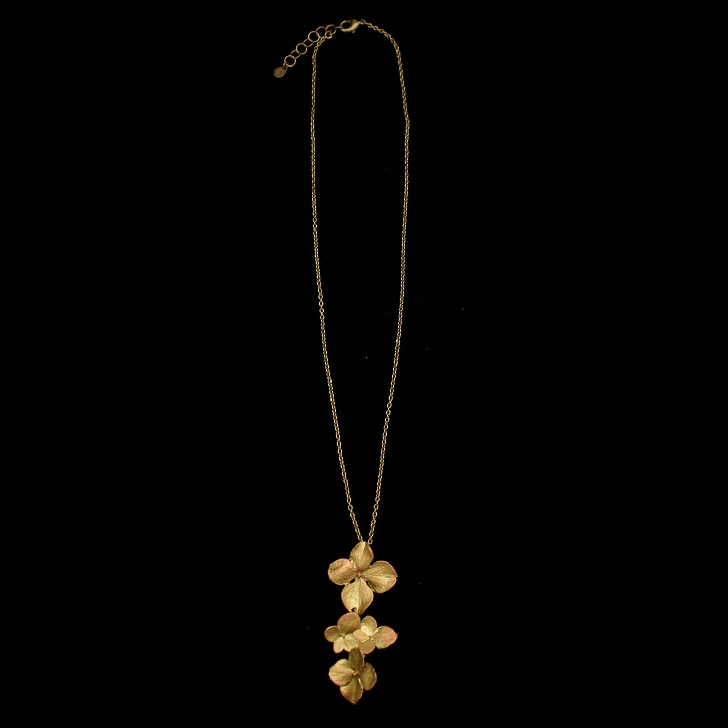 Hydrangea Triple Petal Pendant - 16" Adj.