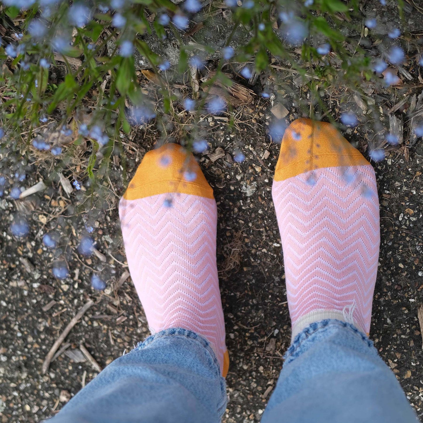 Zigzag Women's Cotton Trainer Socks