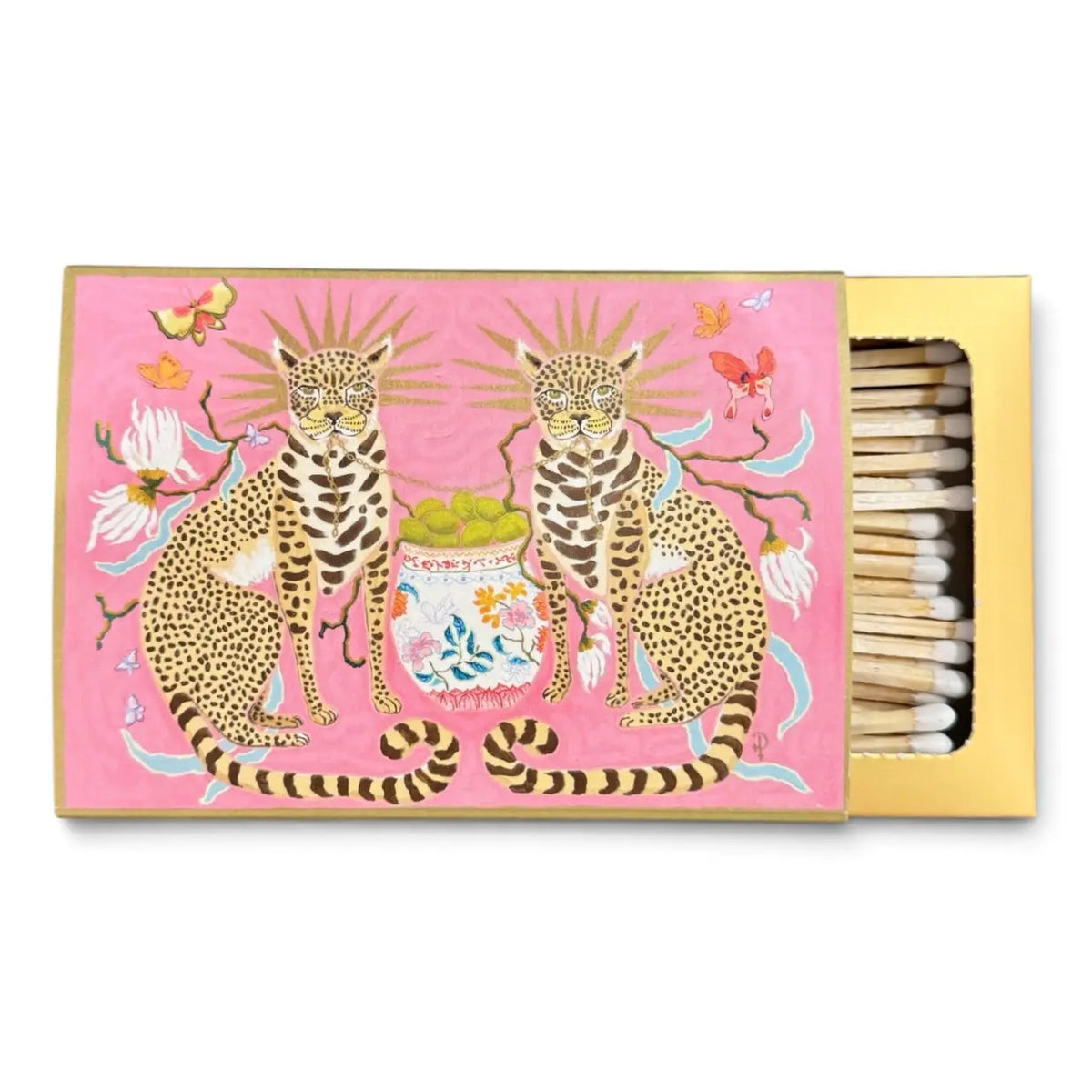 Two Crowned Leopards Matchbox