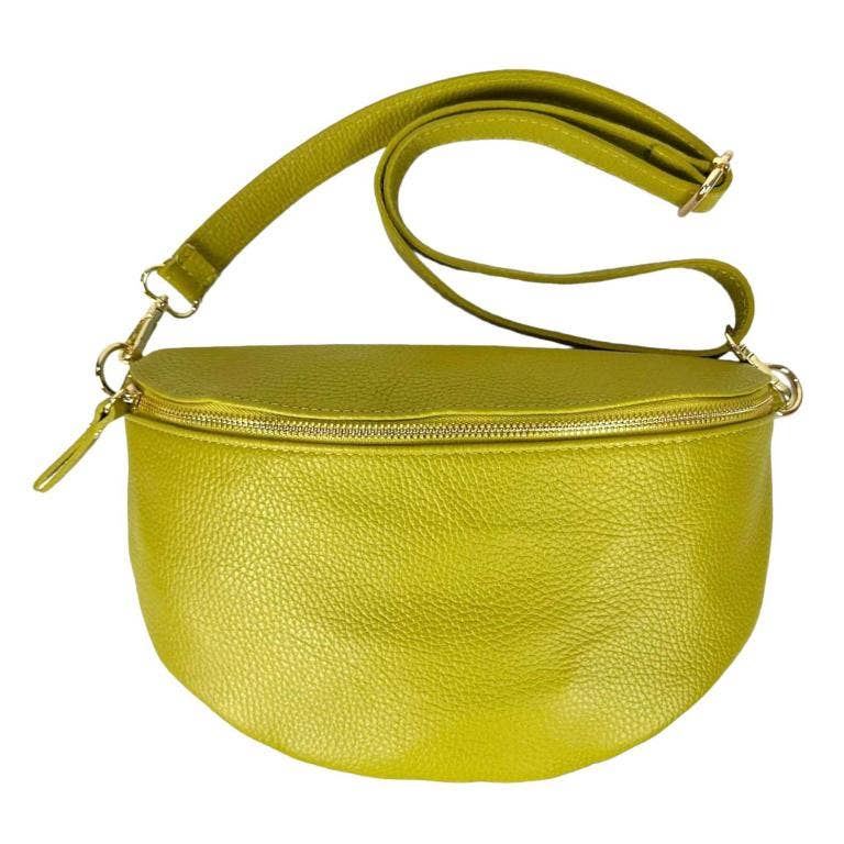 Large Italian Leather Crossbody/Waist Bag