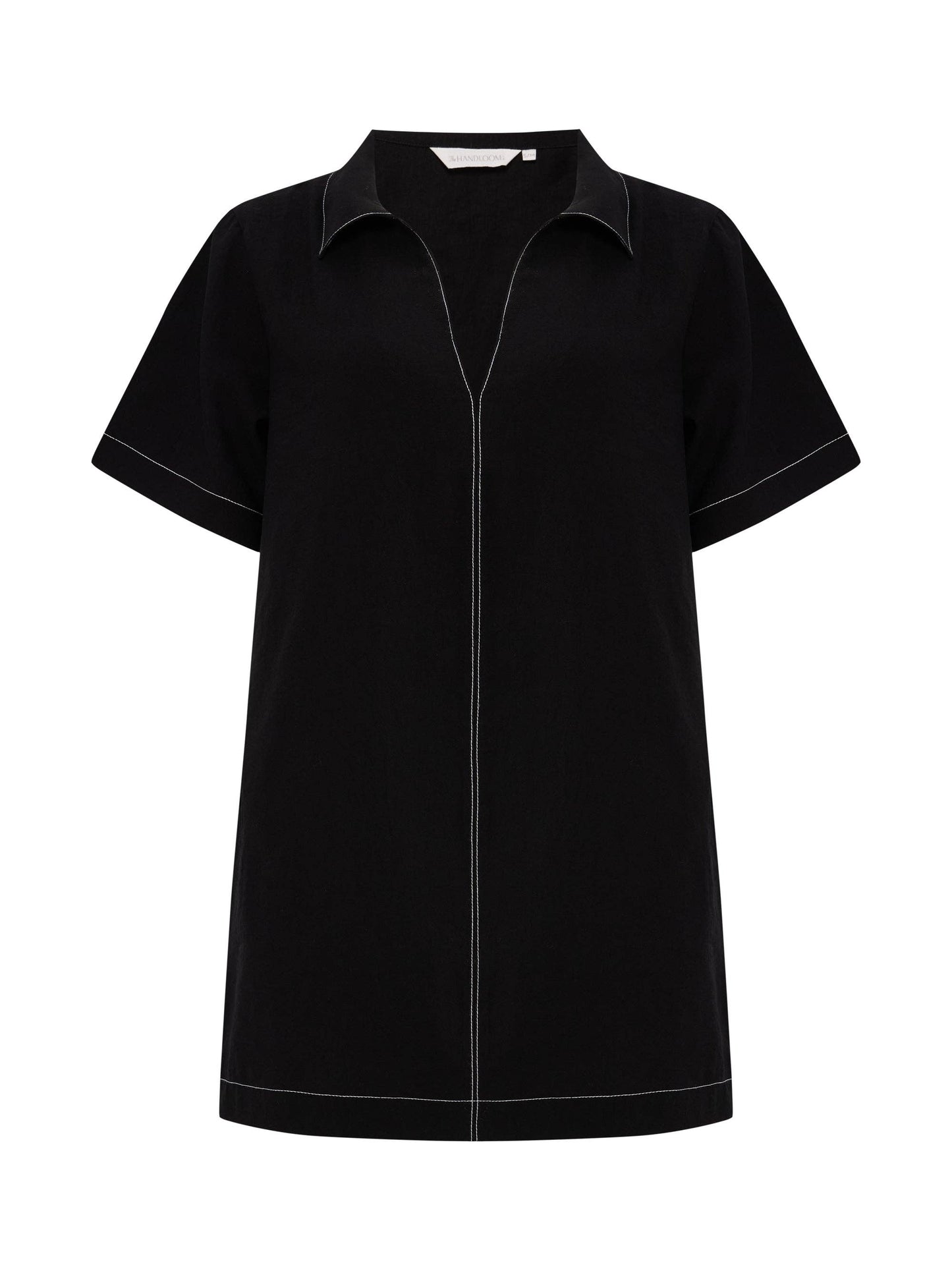 Mae Popover Mini Dress - Black