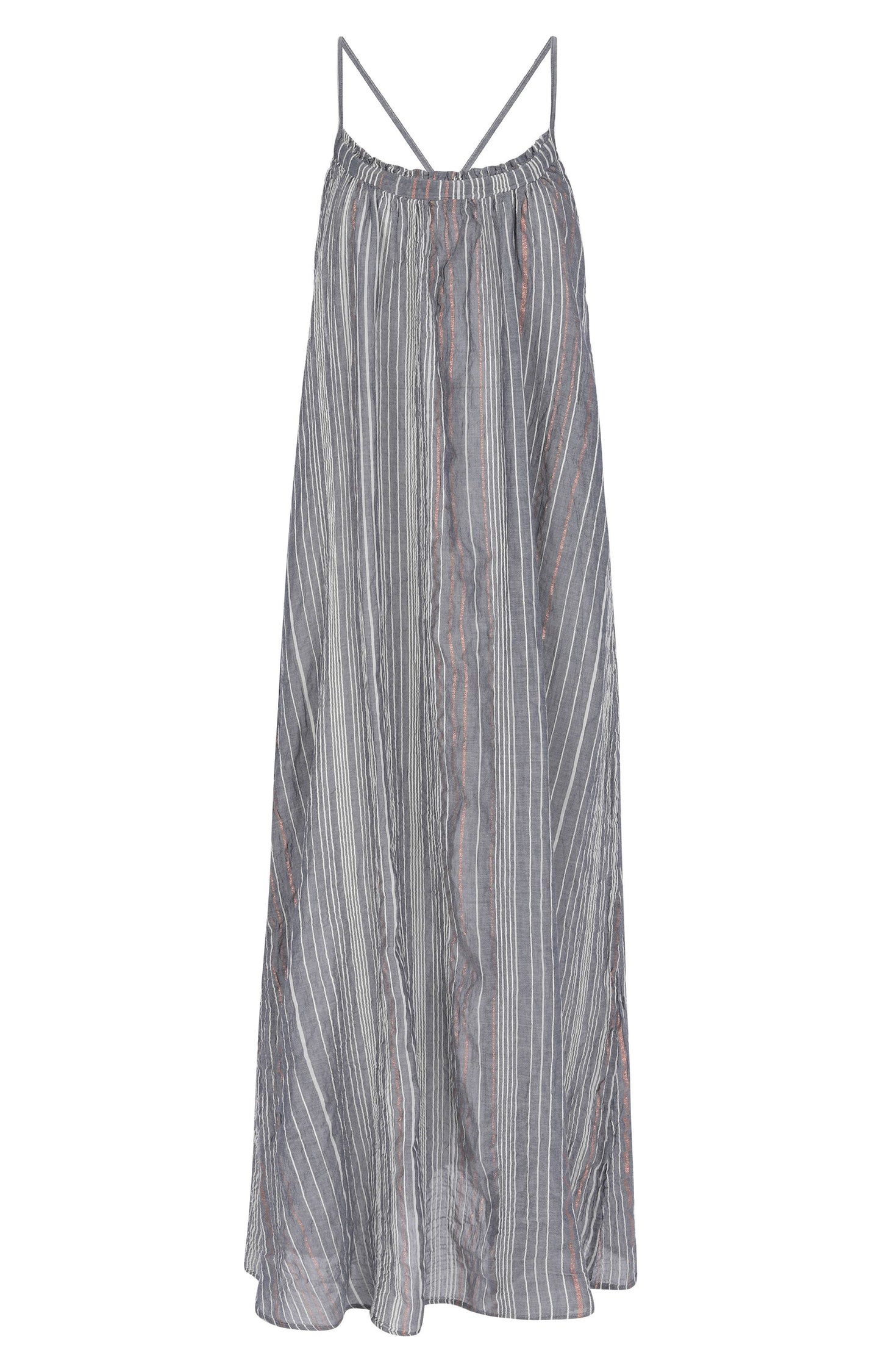 Canggu Maxi Dress - Navy With Stripes
