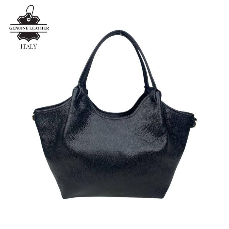 Trapezoidal Bag Italian Leather Large Capacity