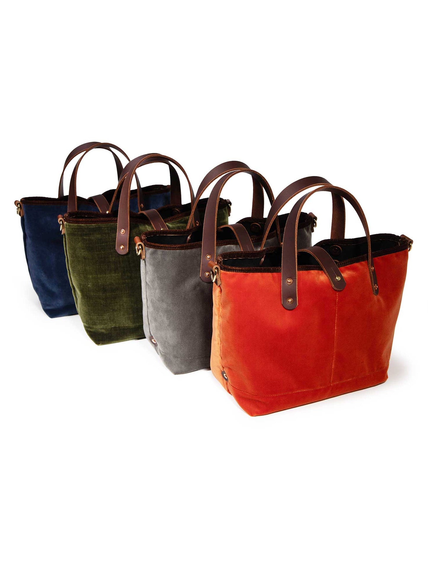 Luxe Velvet Mini Tote-Dark Olive