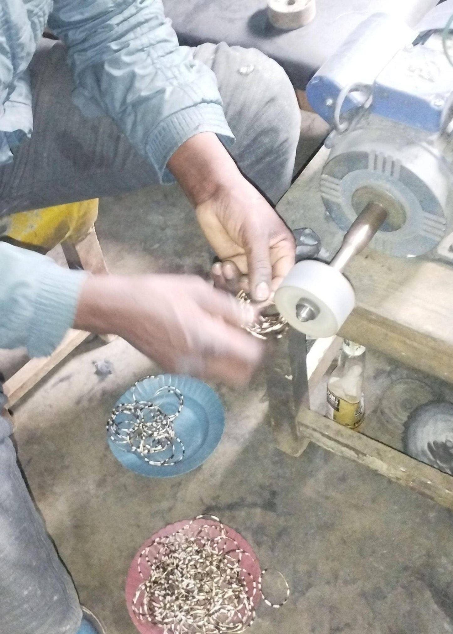 Gold Modern Disc Earrings MHG