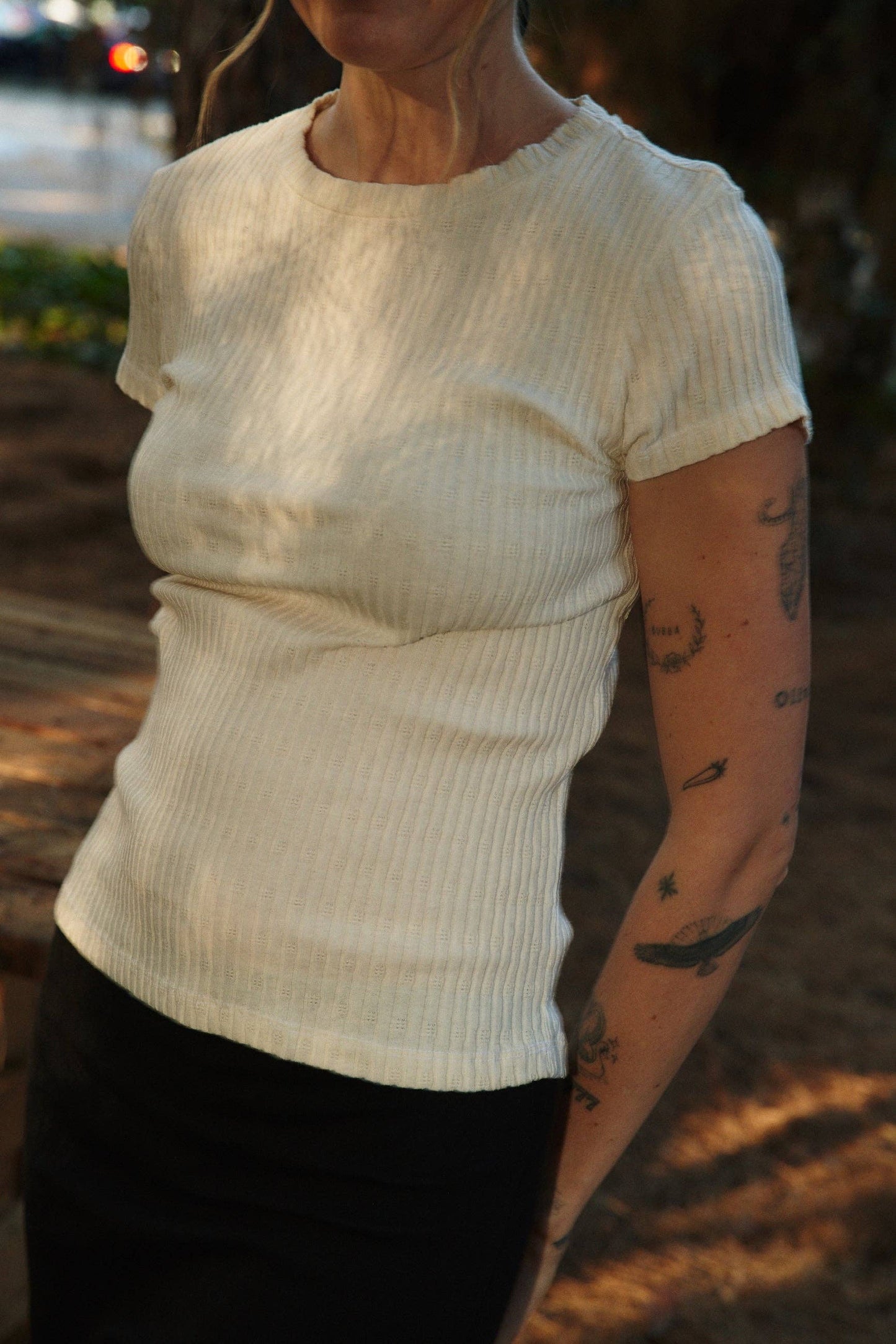 Pointelle Organic Tee