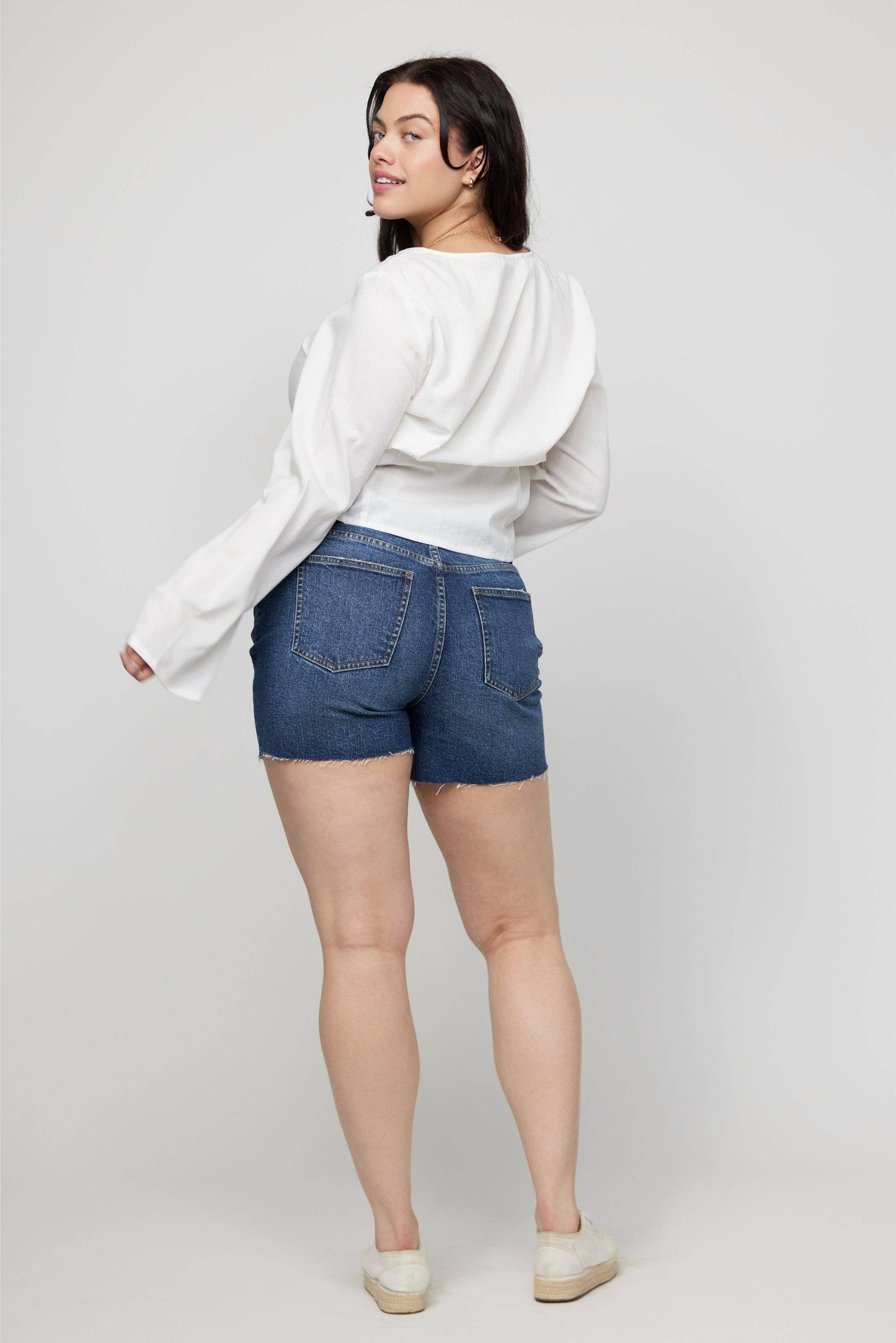 Bedford High Rise Denim Short, Indigo Medium Bright