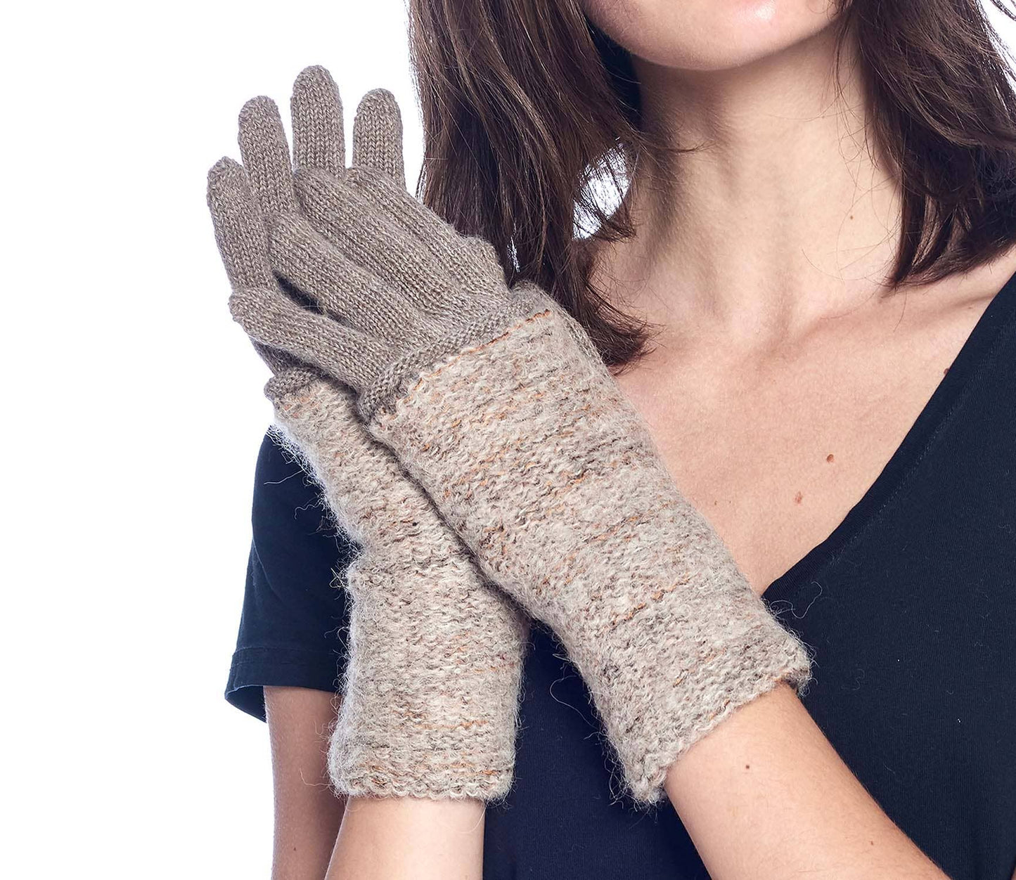 Alpaca Gloves - Caraveli Full - Camel