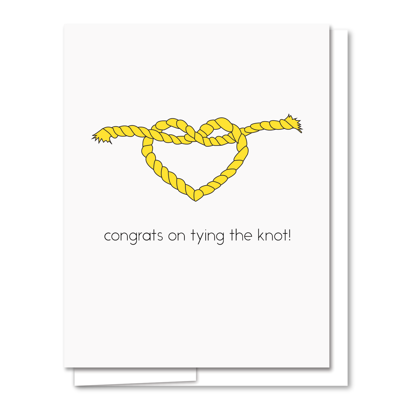 Tying the Knot - Letterpress Congratulations Card