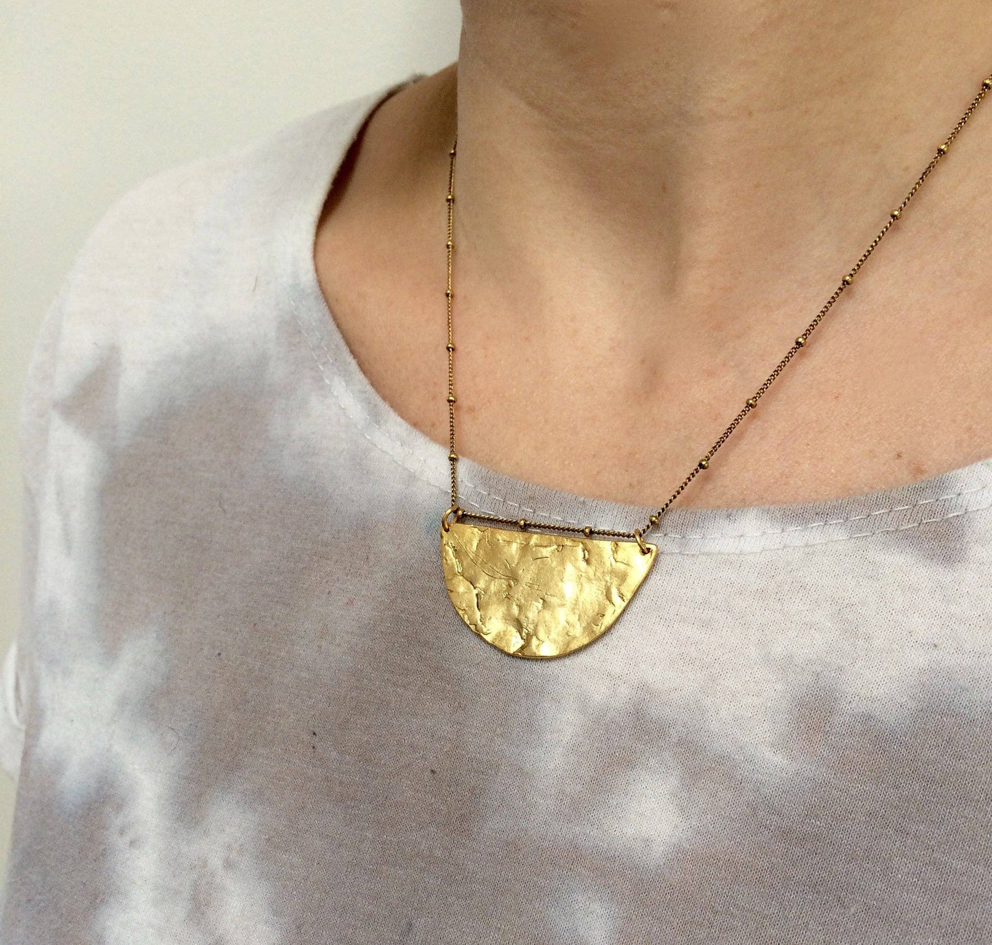 Crescent Half Moon Necklace -TD87