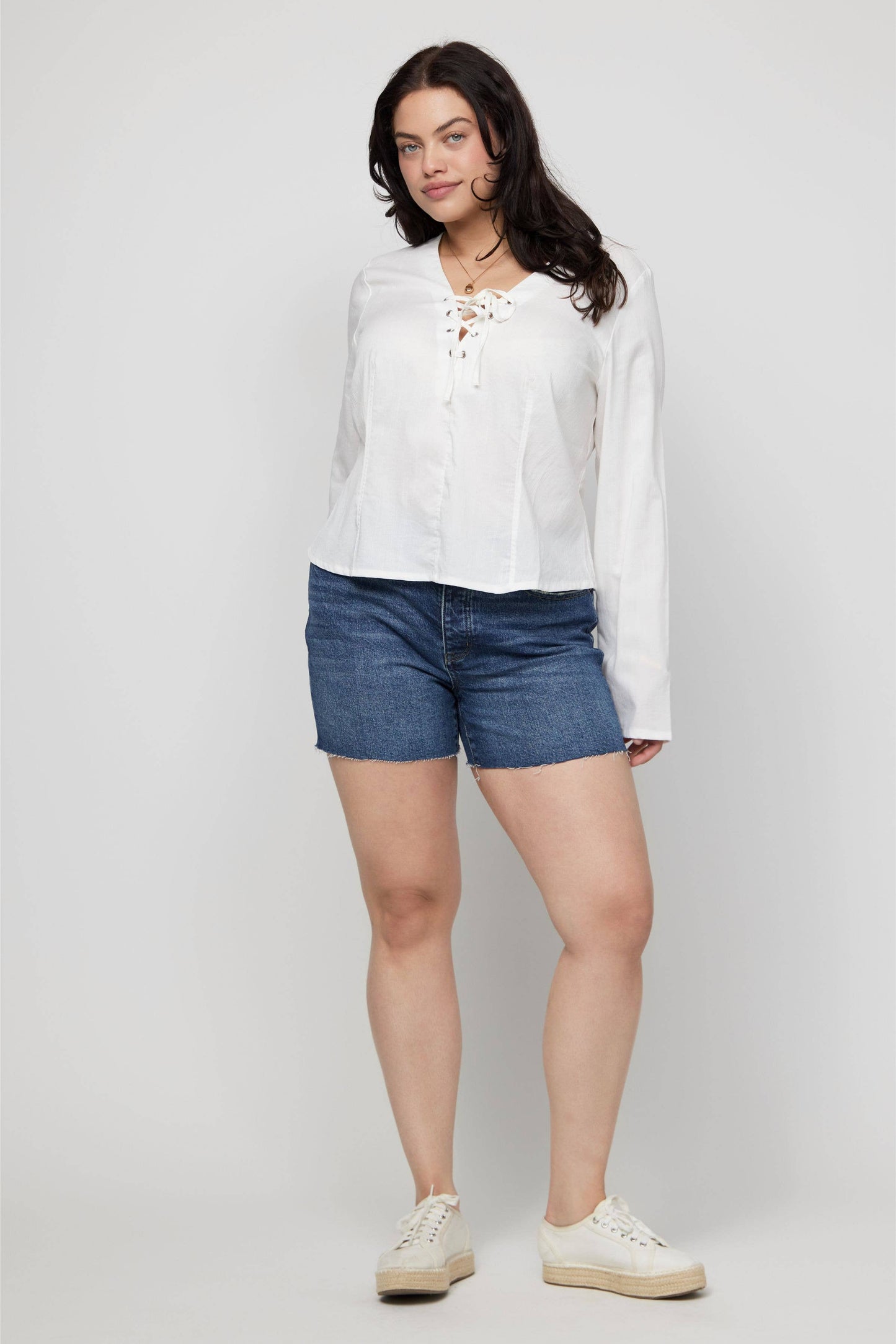 Bedford High Rise Denim Short, Indigo Medium Bright