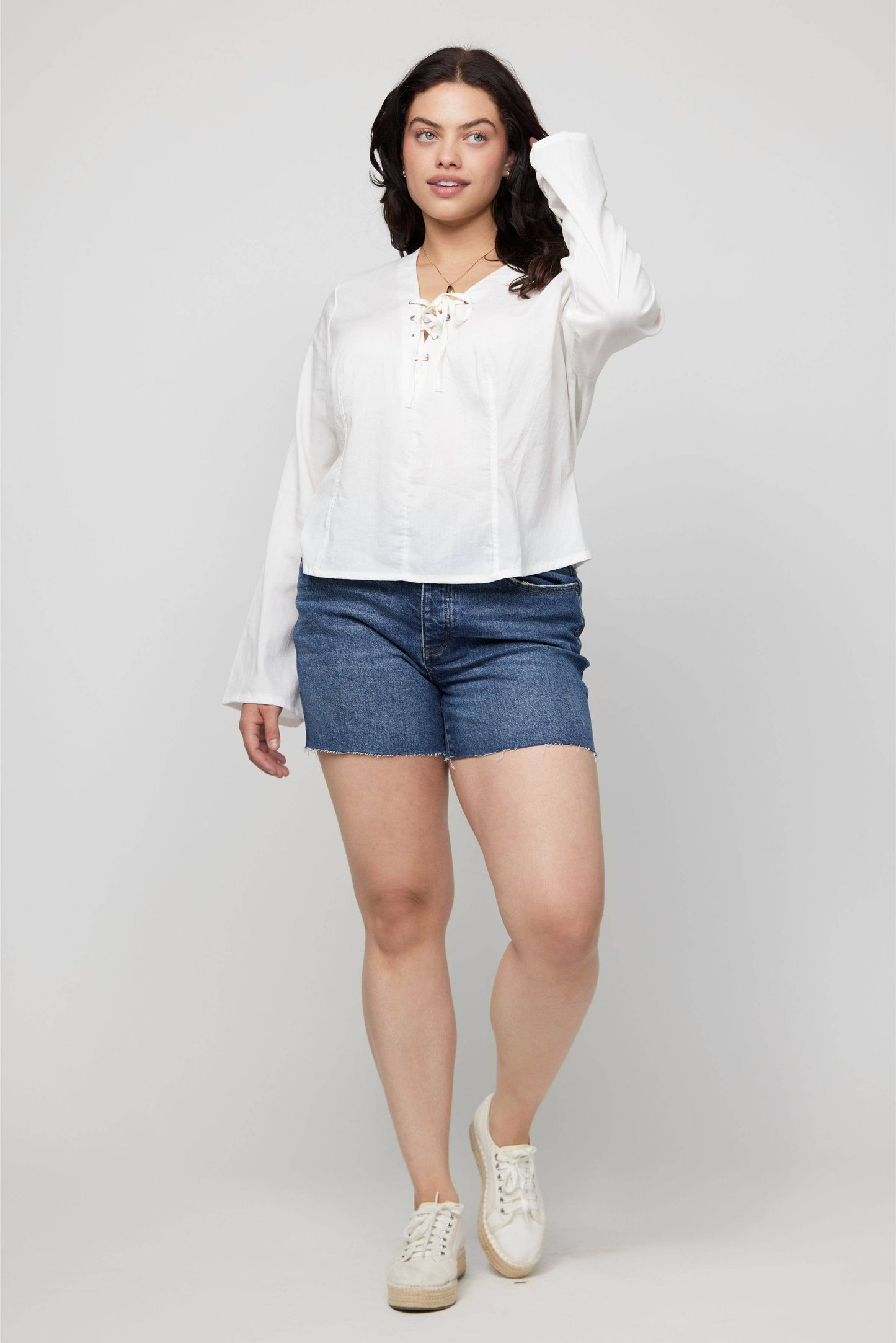 Bedford High Rise Denim Short, Indigo Medium Bright