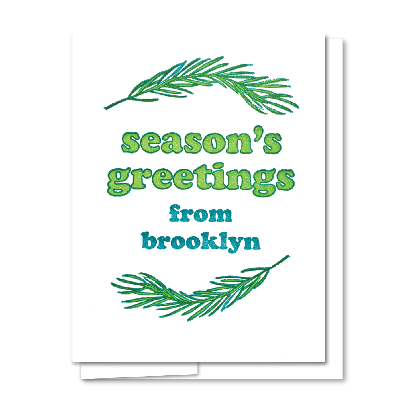 Custom City Holiday - Letterpress Holiday Card