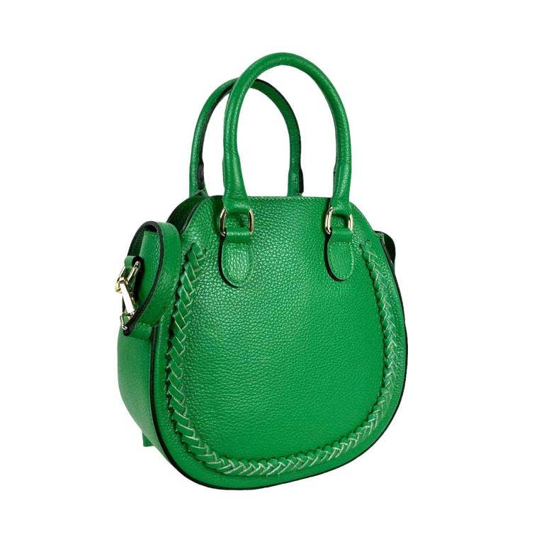 Leather Pronto Handbag with 2 Short Handles + Crossbody