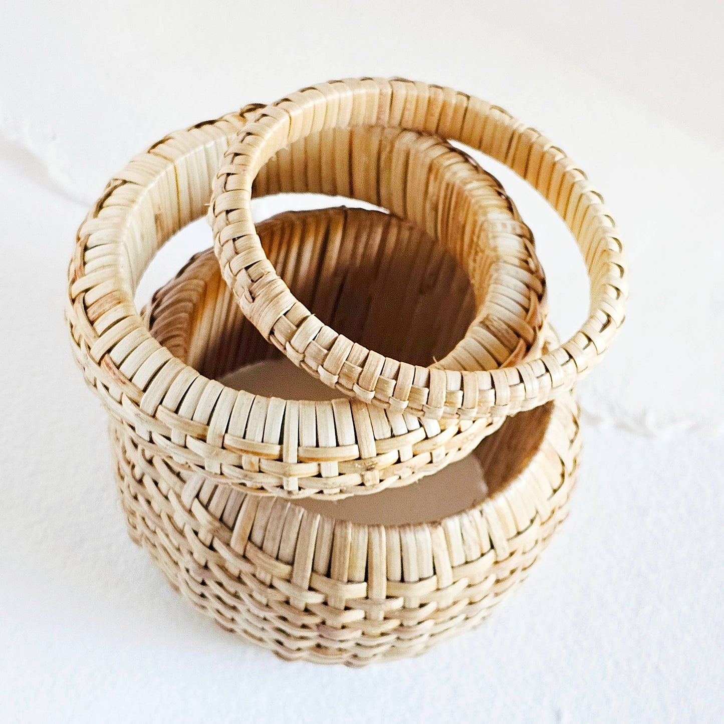 Rattan Cane Bangle Bracelet Set #BX42