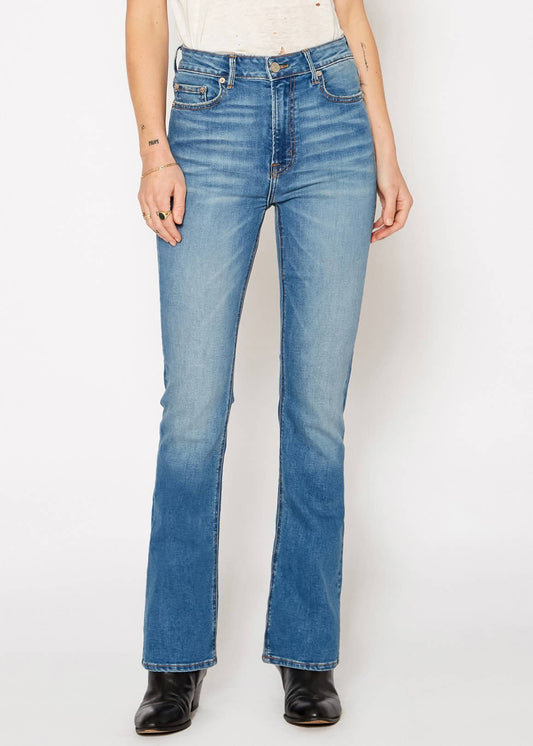Celine High Rise Boot Cut Jeans - Medium Wash