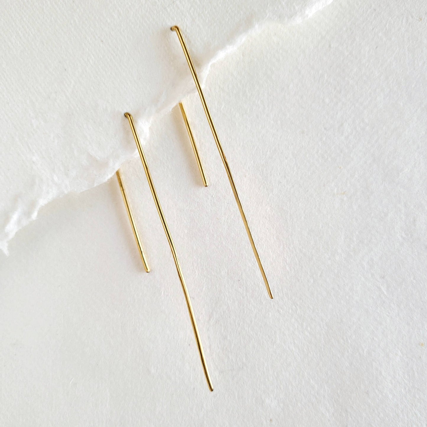 Brass wire handmade thread Earrings #BX38