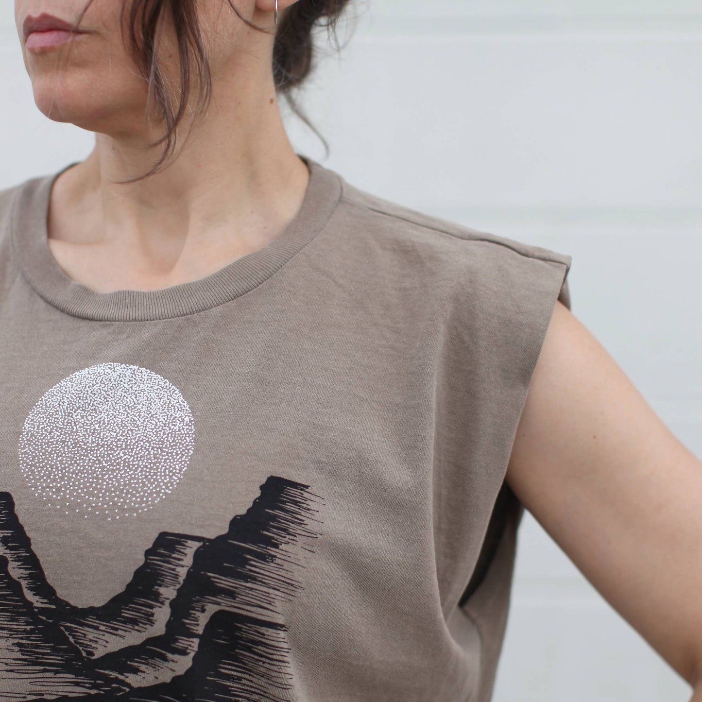Canyonlands 100% Heavyweight Cotton Muscle Tank Desert Tan