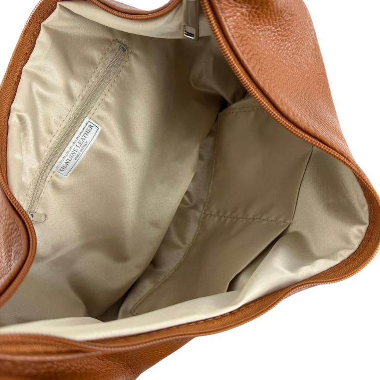 Italian Leather Crescent Design Shoulder Bag 58038