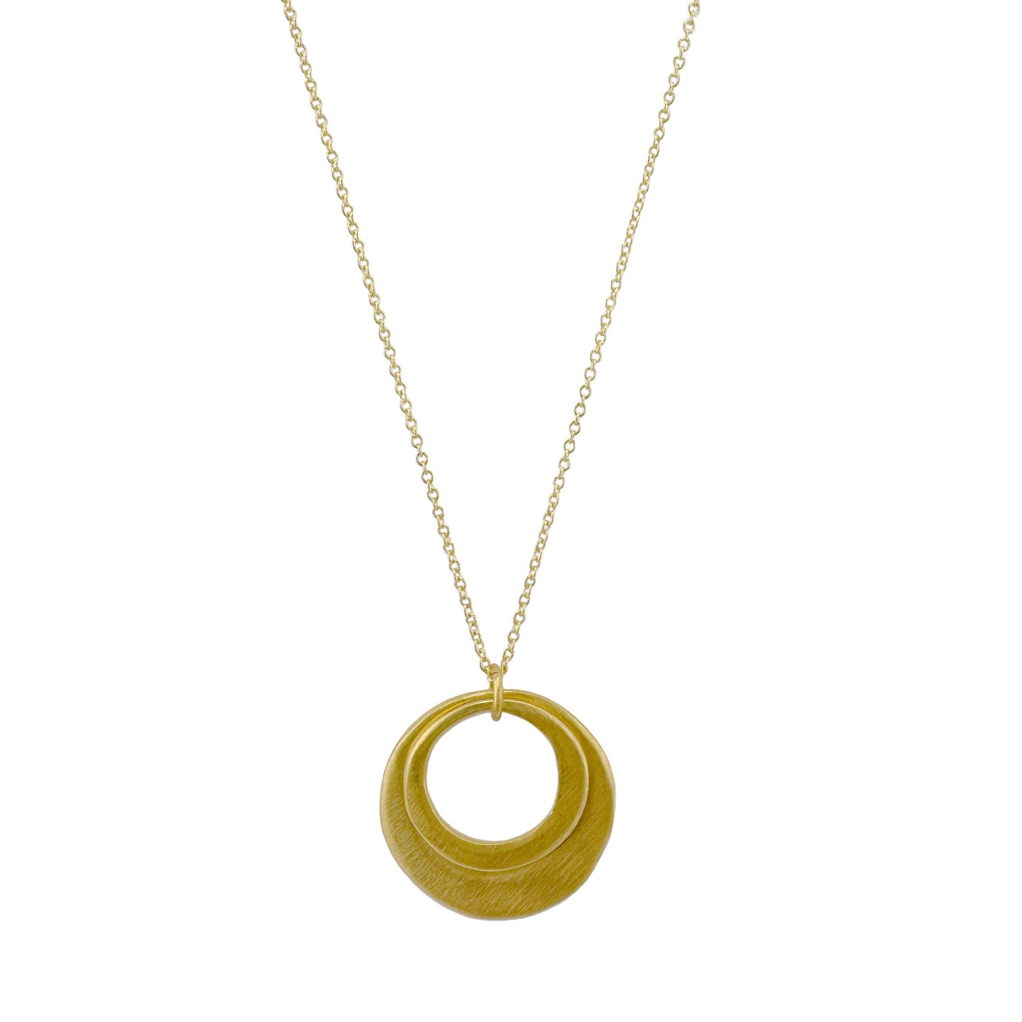 Double small & medium circles necklace