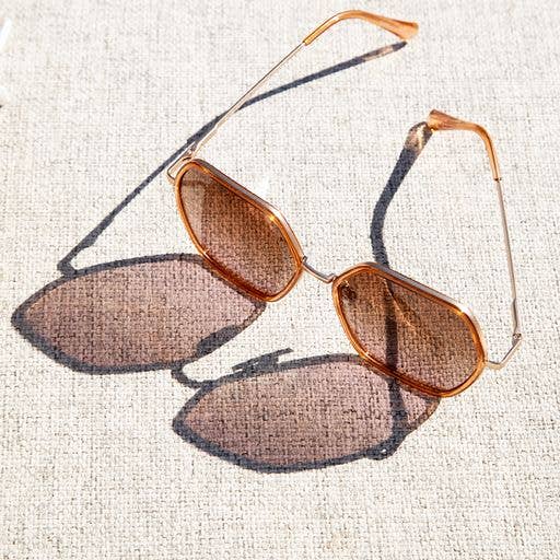 Addyson- Matte Beige /Gold / Smoke Polarized Lens