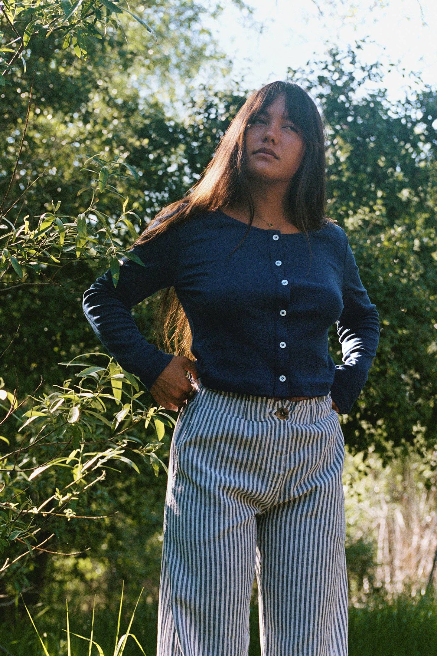 Washed Stripe Trouser
