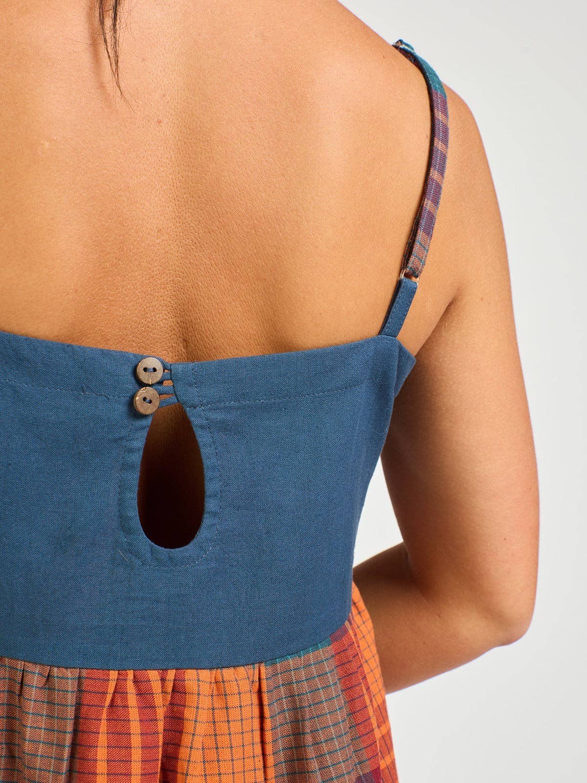 Ivy Midi Dress Persimmon Plaid