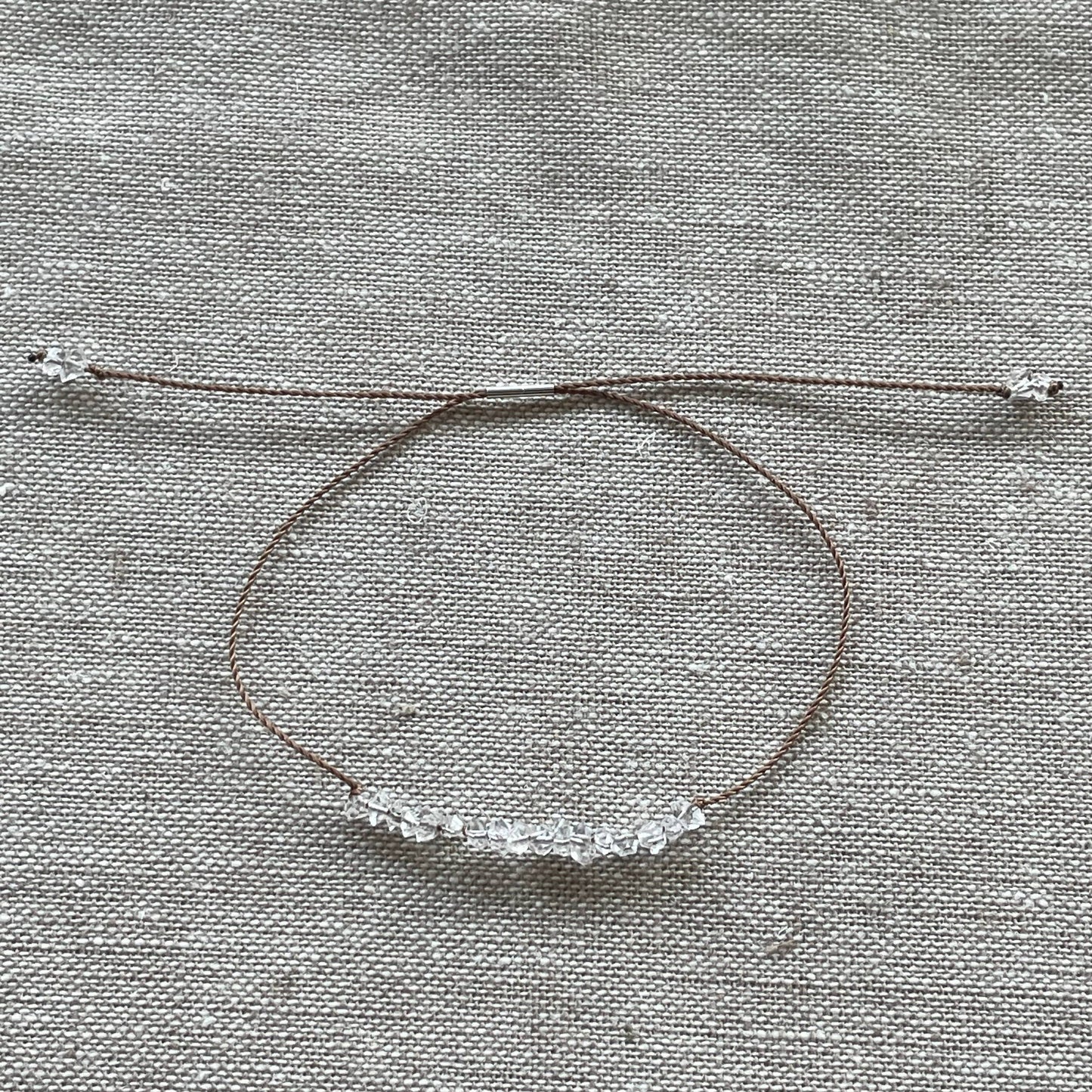 Herkimer Diamond Quartz Bracelet- Healing Gemstone Intention