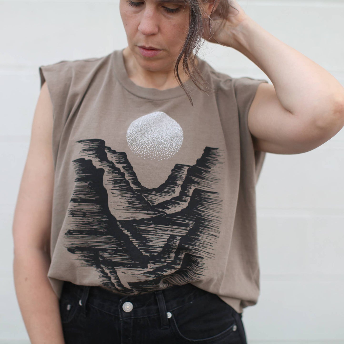 Canyonlands 100% Heavyweight Cotton Muscle Tank Desert Tan
