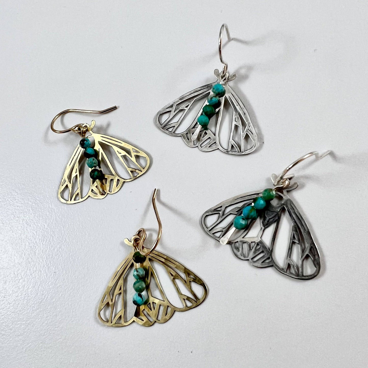 Handmade Peppered Moth Earrings