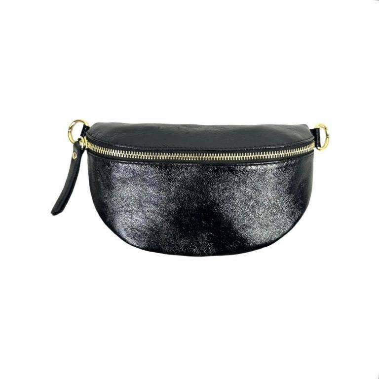 Italian Mini Leather Crossbody Waist Bag
