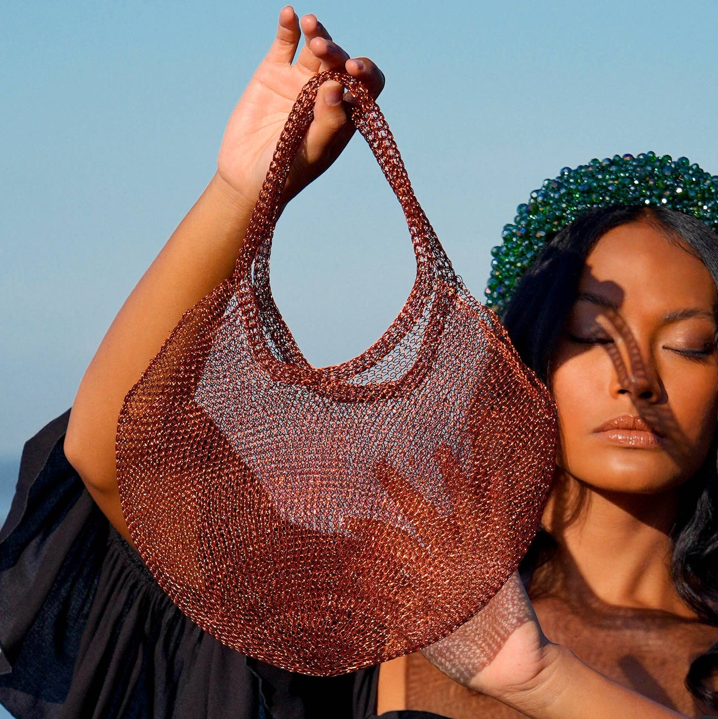 SOL Wire Tote Bag in Copper