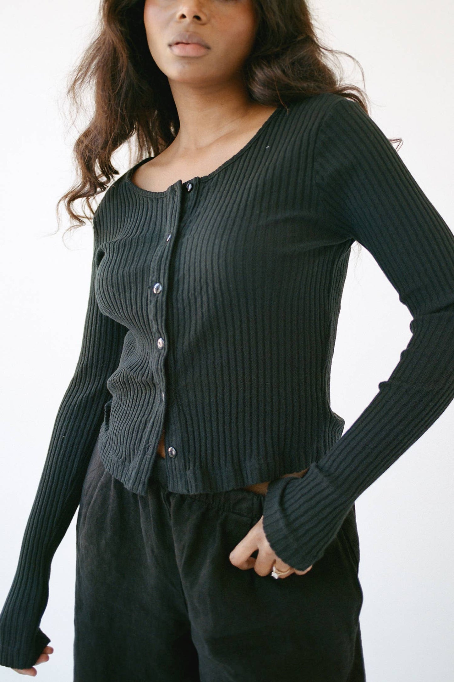 Pointelle Organic Cardigan