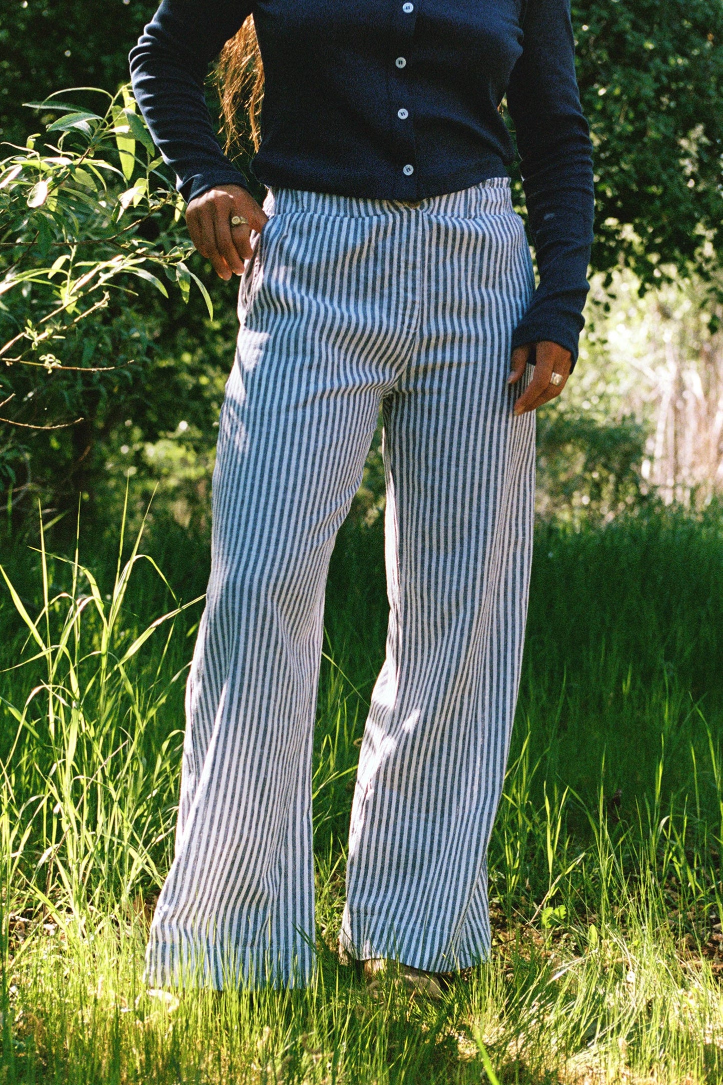 Washed Stripe Trouser