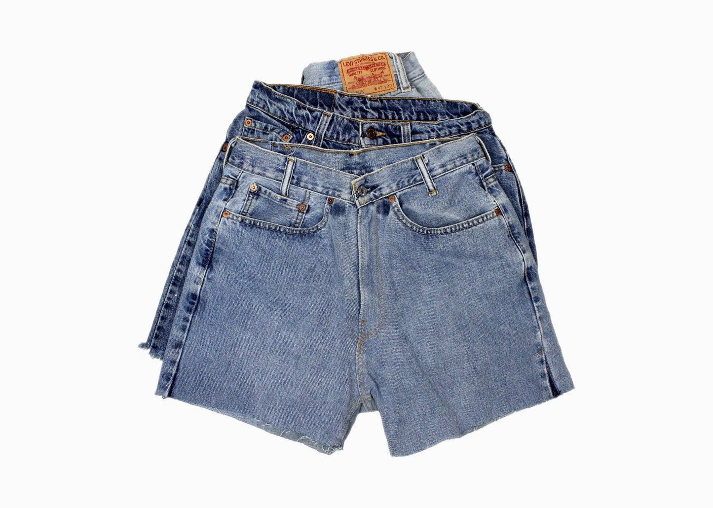 Ultra High-Rise Reworked 90's Denim Shorts