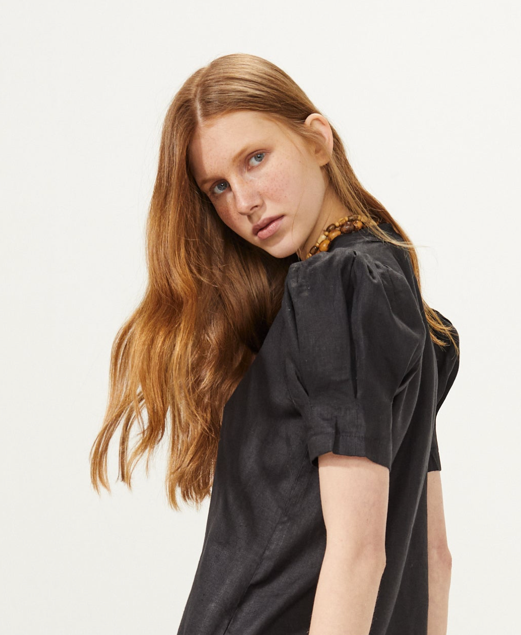 Athina Linen Shirt - Black
