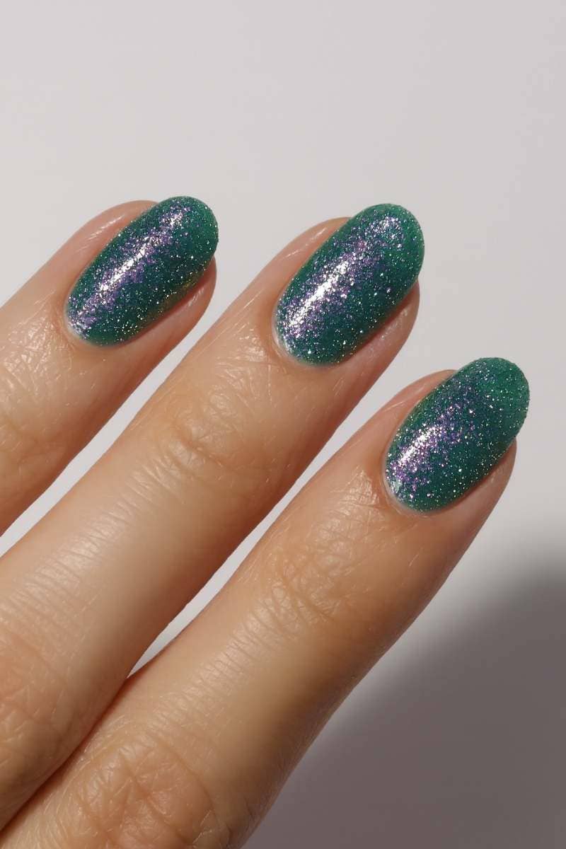 Hemlock | Green Shimmer Flash Reflective Glitter Nail Polish