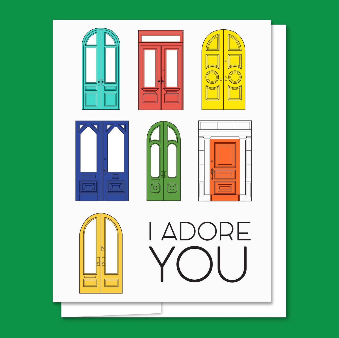 I Adore You - Letterpress Funny Love Card