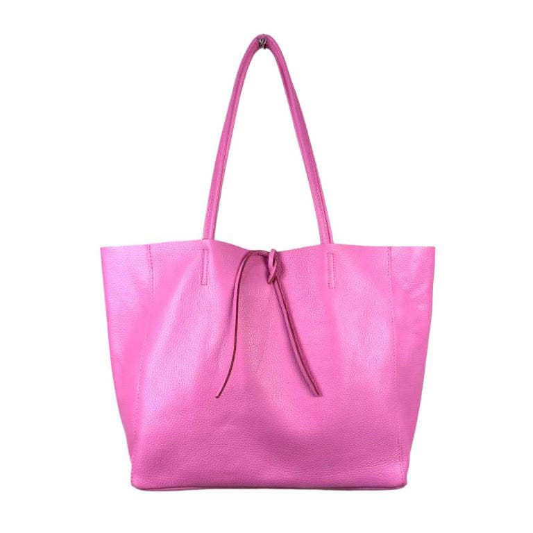 Leather Large University Shopper Bag