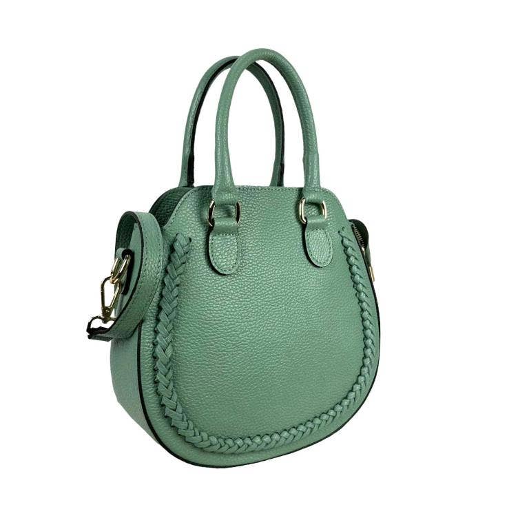 Leather Pronto Handbag with 2 Short Handles + Crossbody
