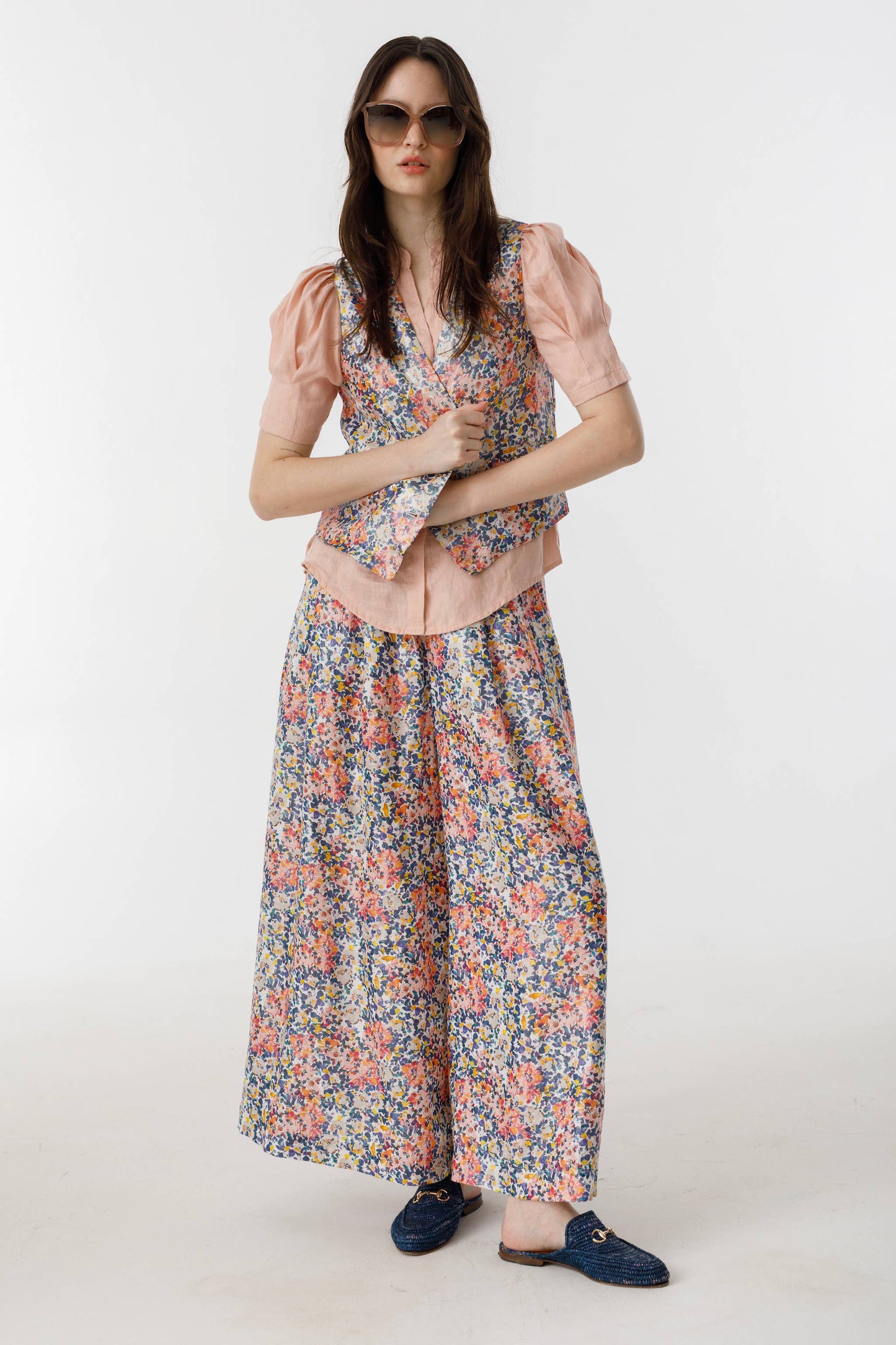 Athina Linen Shirt - Soft Pink