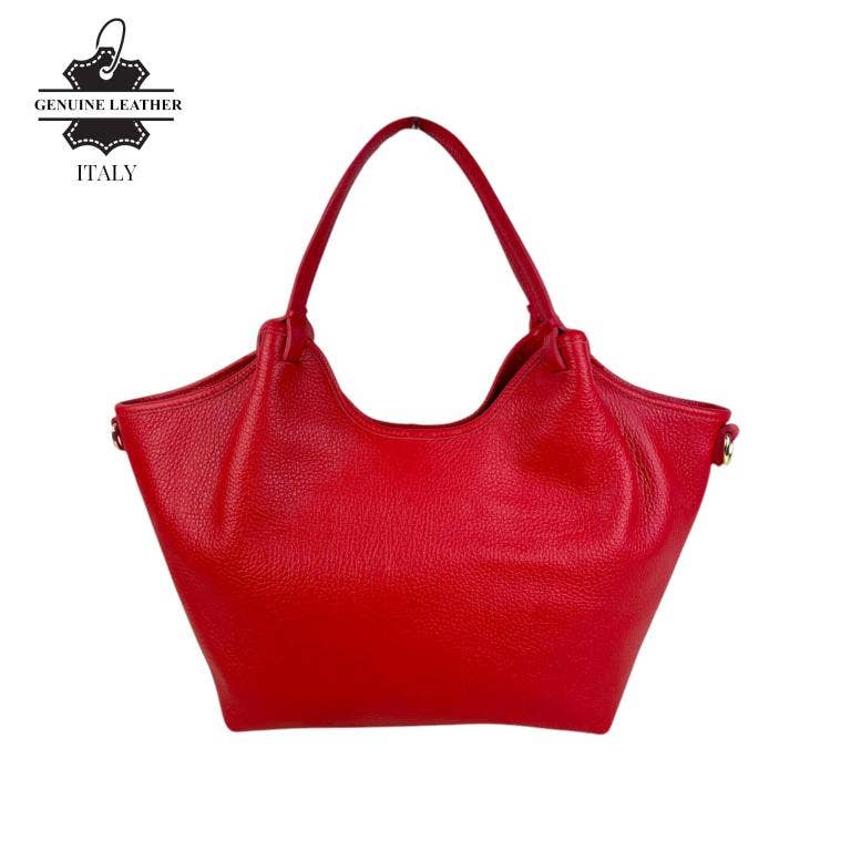 Trapezoidal Bag Italian Leather Large Capacity