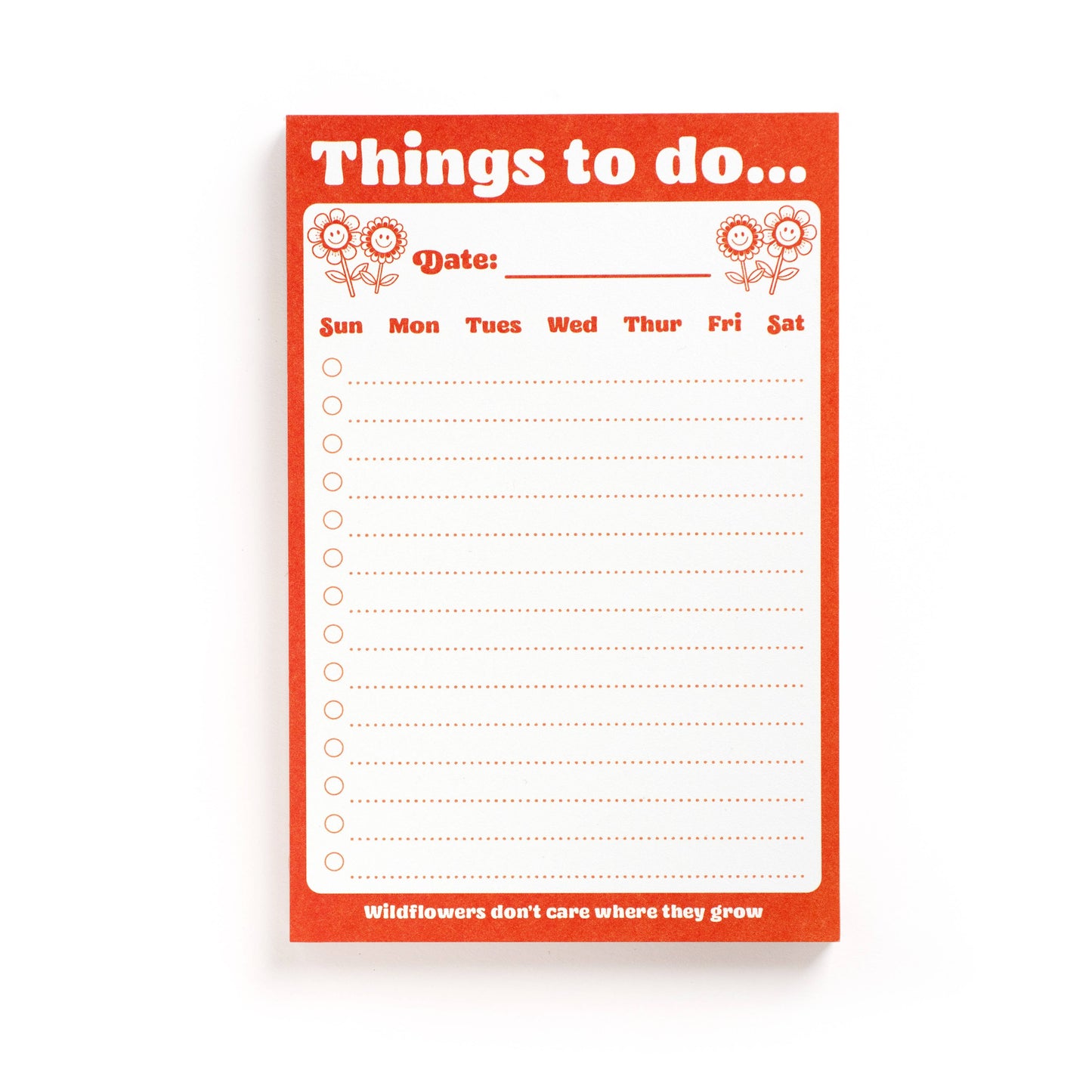 Things To Do Wildflower Notepad